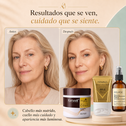 Pack Belleza Completa 3 en 1 - Cabello, Raíz y Rostro