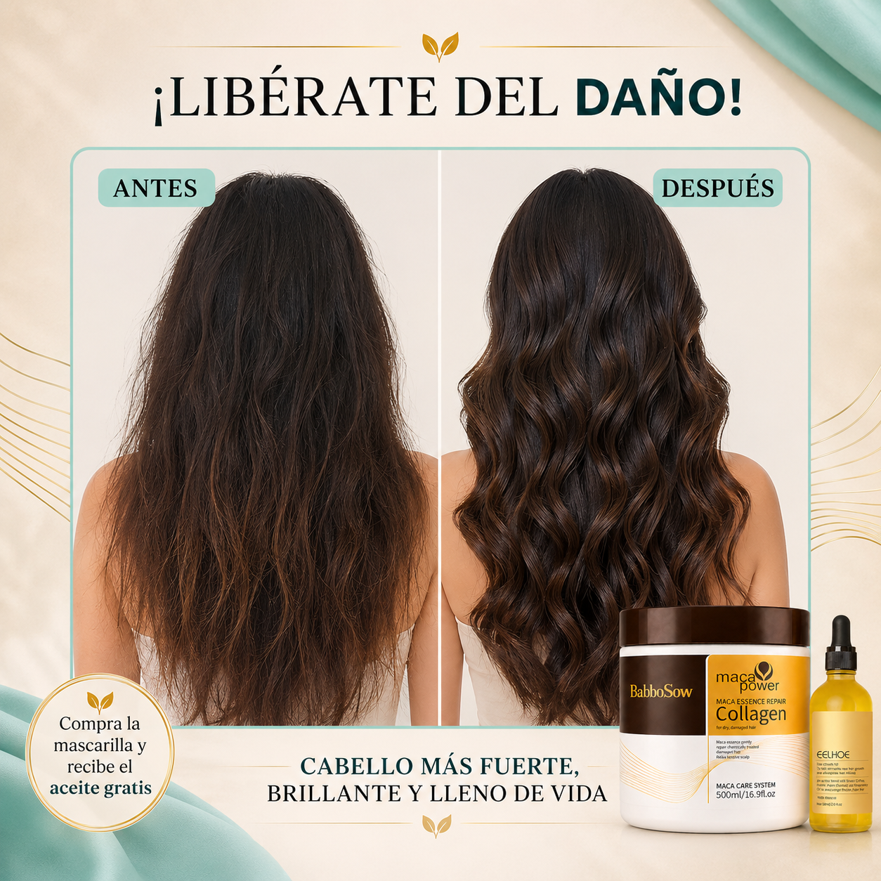 Pack Belleza Completa 3 en 1 - Cabello, Raíz y Rostro
