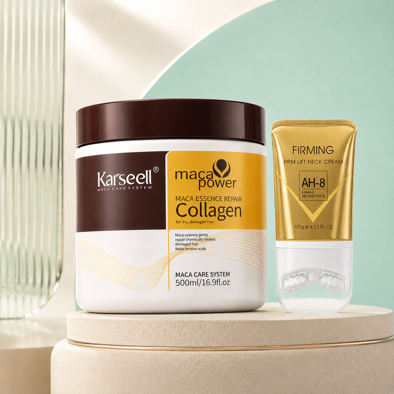 Pack Belleza Completa | Mascarilla Karsel Colágeno + Masajeador Facial Antiarrugas
