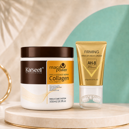 Pack Belleza Completa | Mascarilla Karsel Colágeno + Masajeador Facial Antiarrugas