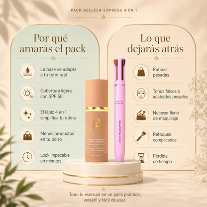 Pack Piel Perfecta - Base Espectral SPF50 + Lápiz Make 4 en 1