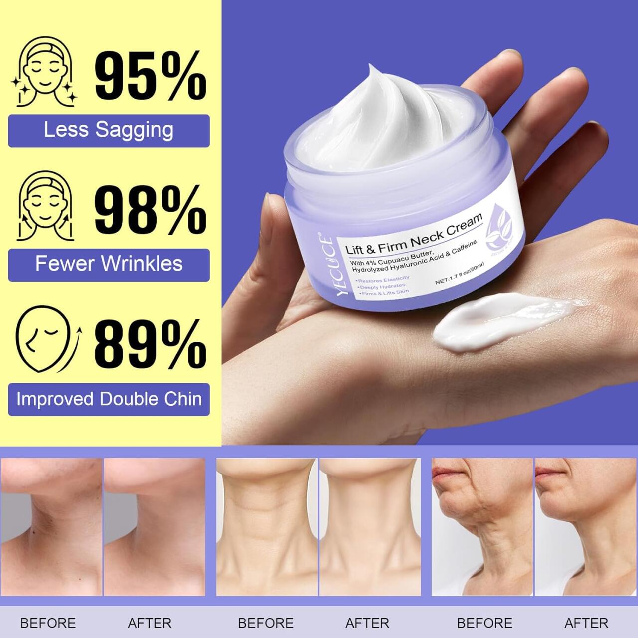 Creme Antienvelhecimento para o pescoço e decote